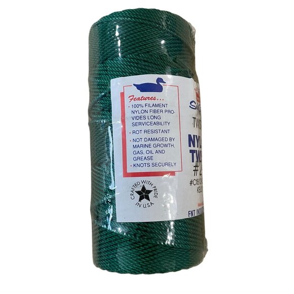Sea King Twisted Nylon Twine #21 Green 800 Ft Fishing Boating Crafts & More - Picture 3 of 3